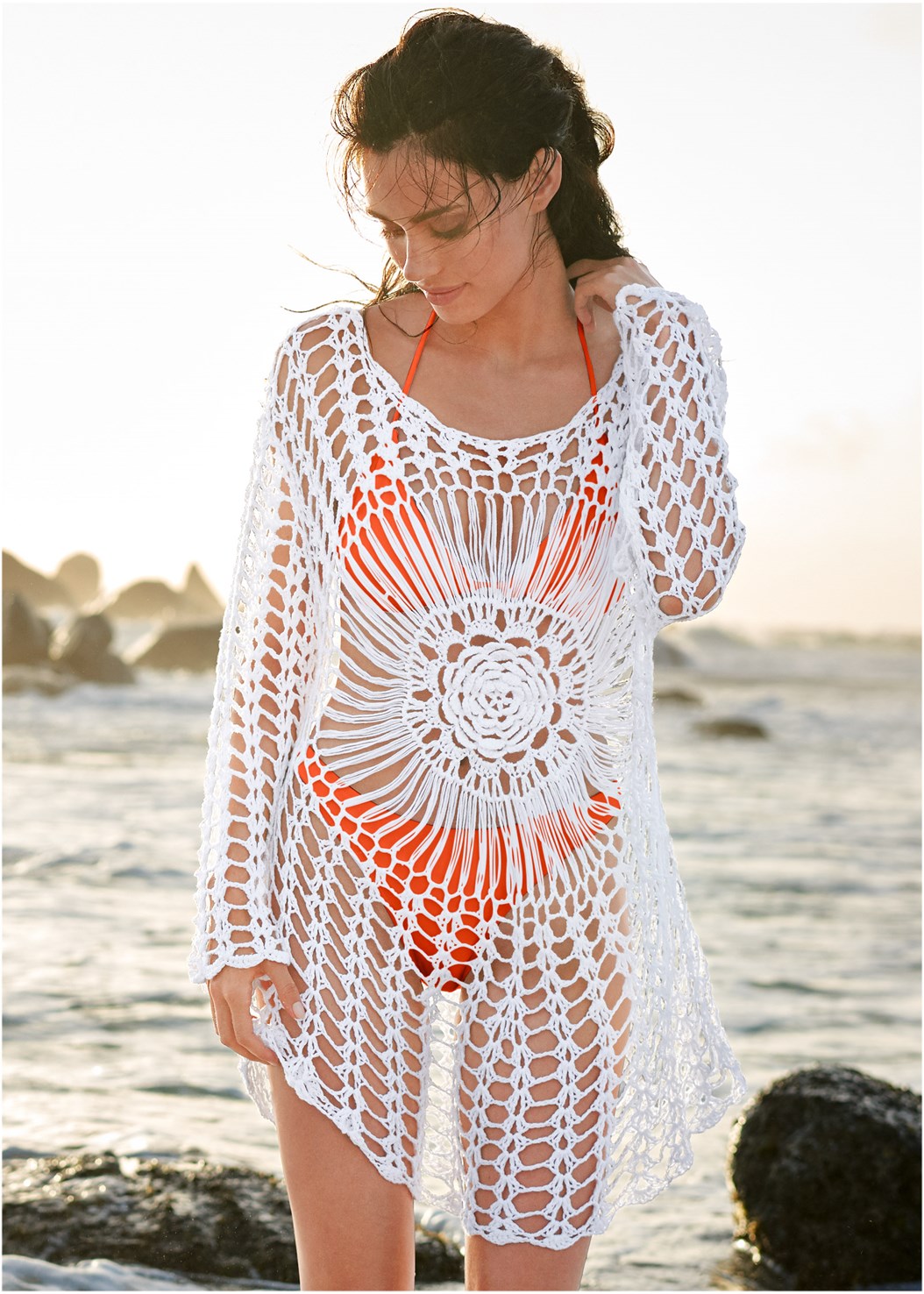 F4825-2 Swimsuit Cover Up Bath Dresses Beach Tunic